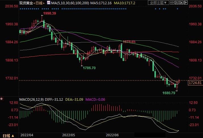 黄金周评：欧银激进加息推举欧元，助黄金重回1700上方