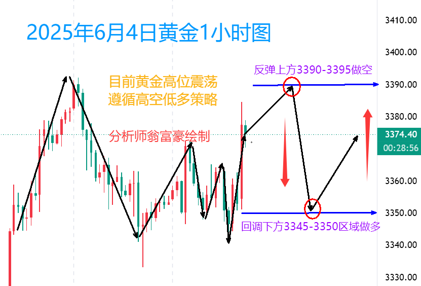 翁富豪：6.5 黄金高位震荡格局下，晚间黄金操作策略