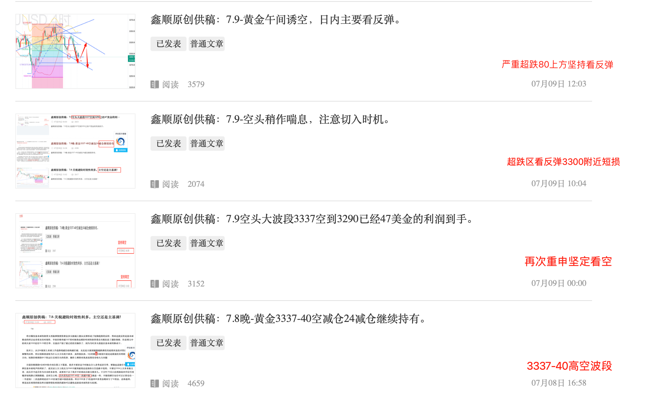 鑫顺原创供稿：7.10黄金低位做多再次符合预期附后事看法！