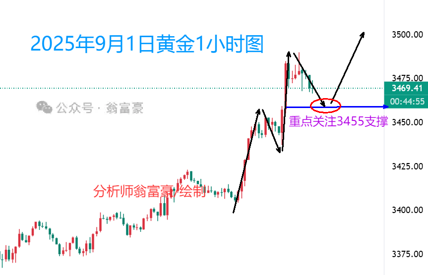 翁富豪：9.1 黄金单边上扬势不可挡，多头坚定迈向 3500！