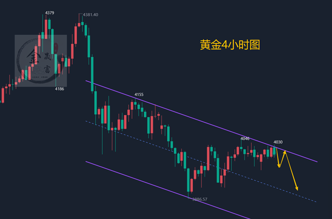 金晟富：11.4黄金围绕4000关口极限拉扯！后市黄金盘面分析